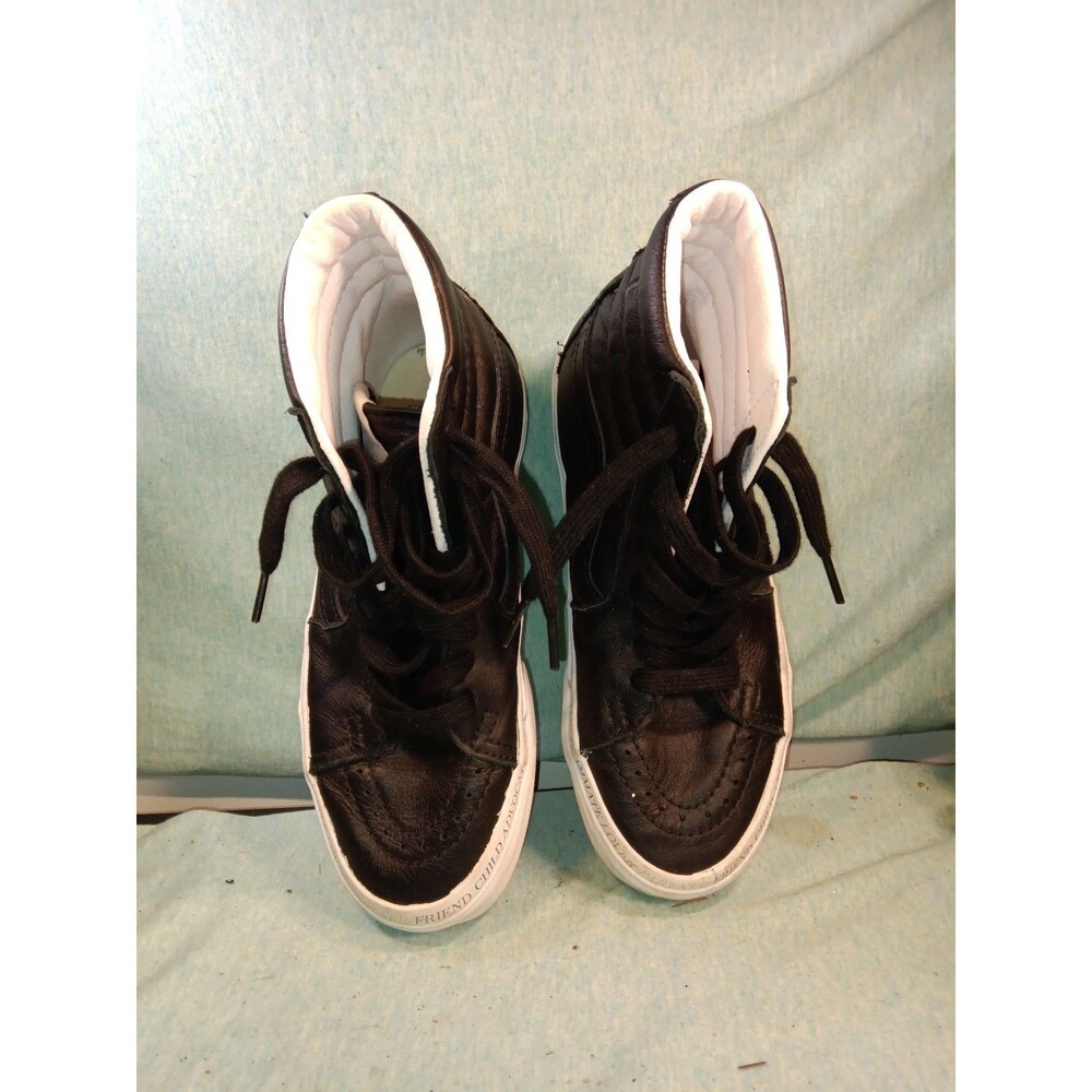 Vans High Top Sneakers Black "Child Advocate" Text 3.5 - Picture 2 of 6